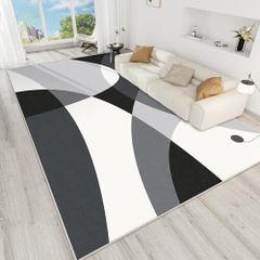 Rugs Living Room - 200x300 cm Upgraded 10mm Thick Sponge Large Washable Area Rugs, Non Slip Low Pile Floor Carpet for Bedroom Lounge Office Front Room, Modern Living Room Carpets
