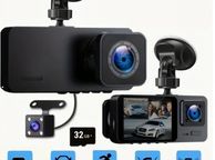 main image for ad 25322 Vavupo 3-Camera Dash Cam for Cars - 1080P Front &amp; Rear Recording, 5.08cm IPS Screen, G-Sensor, Night Vision