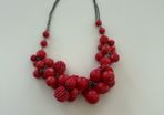Coast coral beaded necklace and bracelet