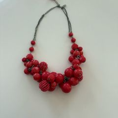 Coast coral beaded necklace and bracelet