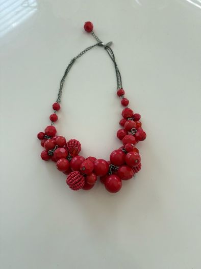 Coast coral beaded necklace and bracelet