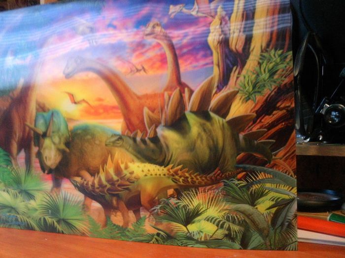 Dinosaur holographic picture