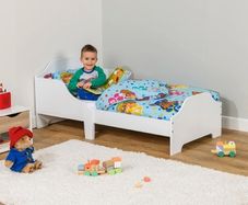 White Wooden Toddler bed