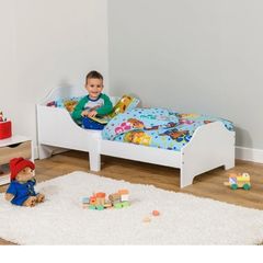 White Wooden Toddler bed