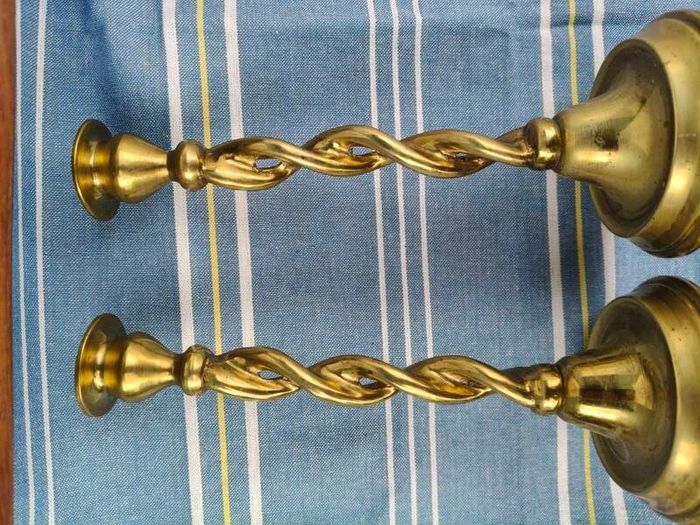 Vintage Brass Candlesticks x 2