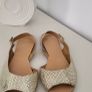 FAITH leather gold open toes sling back flats Sz 39 (Fit 6-6.5UK) Image 2