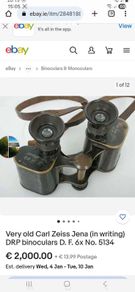Vintage World War ll Carl Zeiss German Binoculars