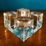 Vintage 1960s  Ice block candle holder Image 3