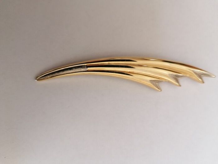 Broach Gold Tone Fan design Vintage