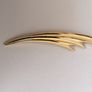 Broach Gold Tone Fan design Vintage Image 2