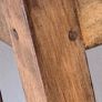 Pair of Vintage Solid Oak School Lab Stools Perfect Counter Height Image 6