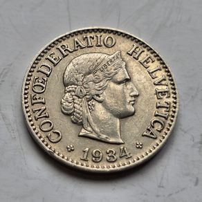 Switzerland 10 Rappen, 1934