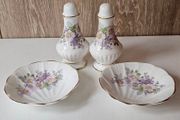 Royal Tara Irish Blossom Salt &amp; Pepper Shakers and Two Shell Dishes