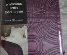 Embossed Satin Bed Runner