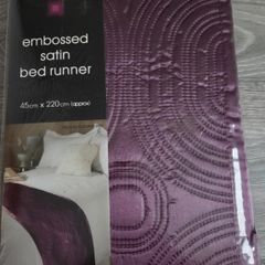 Embossed Satin Bed Runner