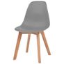 Dining Chairs 4 pcs Grey Plastic Image 3