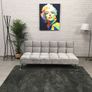 Silver Grey velvet Folding Sofa Free delivery Image 4