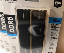 Brand New Pc Ram Crucial Pro 32gb 2x16gb Ddr5 5600mhz Xmp Expo