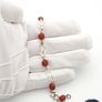 Vintage 925 Sterling Silver & Carnelian Love Hearts Bracelet Image 8
