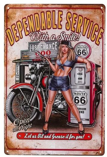 Dependable Service : Metal Sign