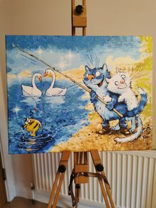 Hand made painting - Cats