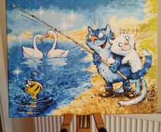 Hand made painting - Cats