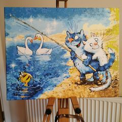 Hand made painting - Cats