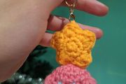 Crochet kirby keyring