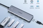USB C Hub Type C to 4 Port Ways USB 3.0 Adapter Data Extender Hub USB Splitter Compatible with Thunderbolt 3 Macbook Pro M1 Air 2020, iPad Pro Air, XPS 13/15, HP Envy, Huawei MateBook