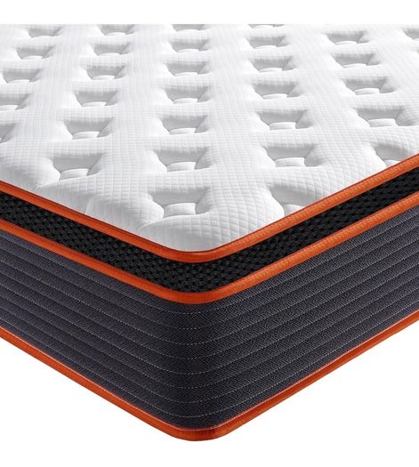 5FT King Size Mattress 9.1 Inch, Hybrid Gel Memory Foam, Individually Pocket Sprungs Medium Firm 7 Zone Orthopedic Mattress Kingsize for Back Pain Relief