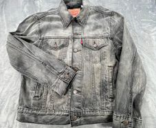 Levis Mens Trucker Denim Jacket Black Washed Type III Size S
