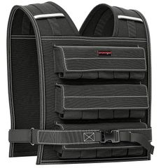15KG Adjustable Weighted Vest, Running Weight Vest, with 30 Metal Weights, Reflective Strips, for Running, Exercise