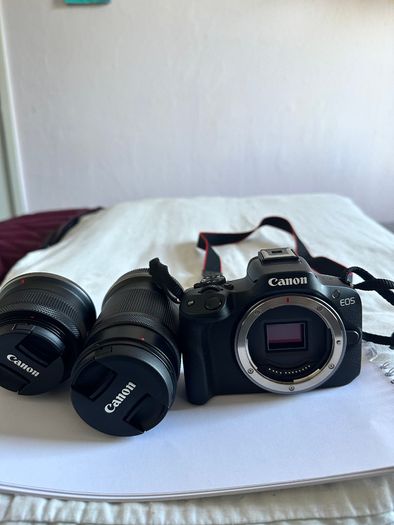Canon EOS R50 + RF-S 18-45mm & RF-S 55-210mm Lenses | Used Twice | Warranty Remaining | Boxed