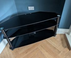Glass Black 3 Tier TV Unit