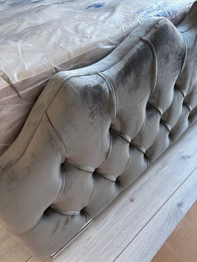 Brand new velvet double bed