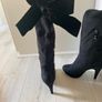 Ladies Black Suede Thigh high boots Size 40/UK6.5 Image 2