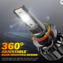 KATUR HB3 LED Headlight Bulb, 80W 16000LM 6000K Cool White 400% Brightness Image 4