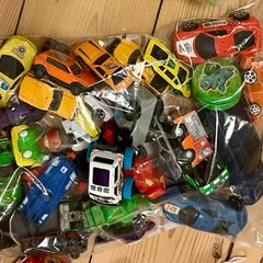 Toy cars, wooden letters and numbers