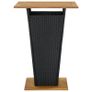 Bar Table Black 80x80x110 cm Poly Rattan and Solid Acacia Wood Image 4