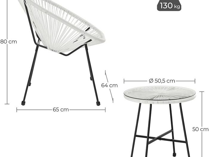 _Garden Furniture Set 3 Piece Garden Furniture Set Poly Rattan Lounge