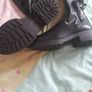 ladies new  over the knee black leather stretch boots Image 2