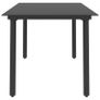 9 Piece Garden Dining Set PVC Rattan Black Image 4