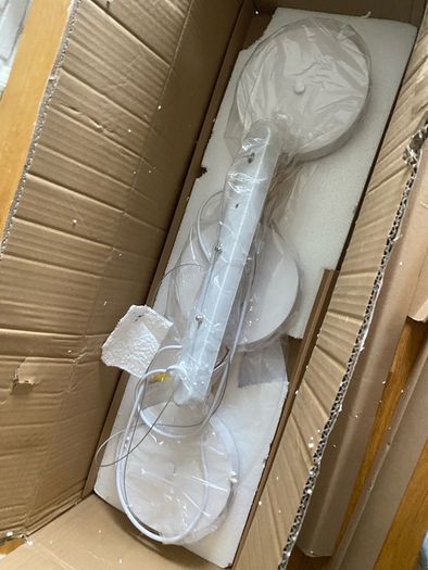 Pendant light - Wood & Acrylic 3-light Fixture / NEW