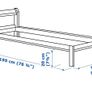 IKEA NEIDEN Montessori Floor Bed  Solid Pine Excellent Condition Image 3