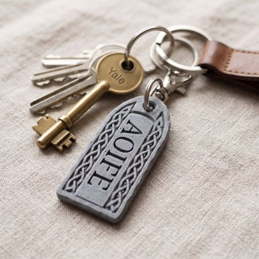 Personalised Irish Ogham Keyring Custom Name Gift