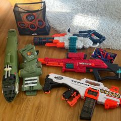 nerf toys and plane