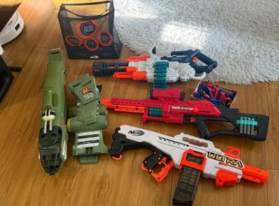 nerf toys and plane