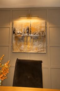 Dublin skyline abstract canvas painting