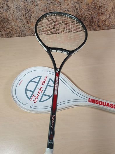 Vintage JAHANGIR KHAN Unsquashable The Conqueror Signiature Squash Racket graphite