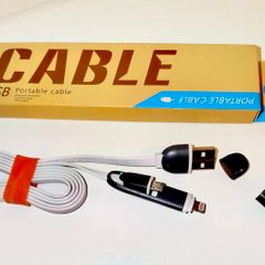 2 in 1 USB-A to Lightning and Micro USB Charging Cable